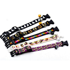 Ghost Halloween Series Dog Collar with Bell
