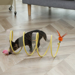 S-Shaped Foldable Cat Tunnel Toy for Pets